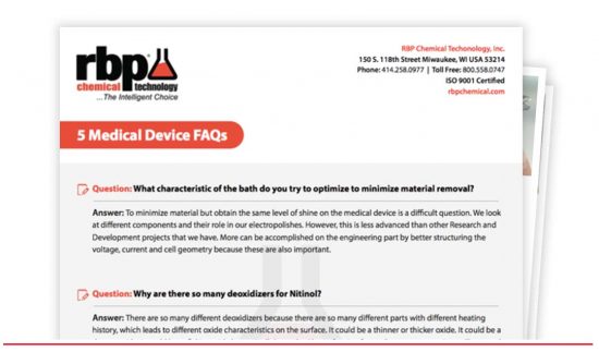 Medical Implant Device Chemistry FAQs